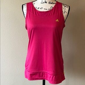 Hot pink adidas workout tank